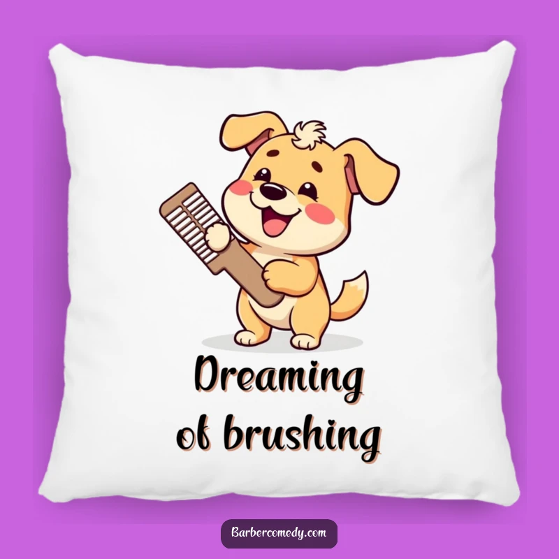 Funny Dog Grooming Pillow: Cozy Comfort with a Wagging Tail, Funny Gift