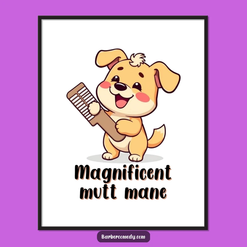 Funny Dog Grooming Digital Print: Instant Joy and Pawsitivity for Your Walls, Funny Gift