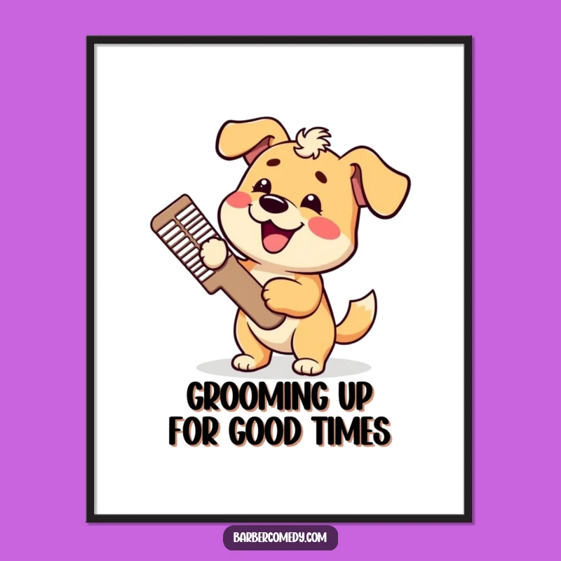 Funny Free Printable Wall Art: Pampered Pooch - Downloadable Dog Decor